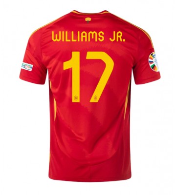 Spanien Nico Williams #17 Hjemmebanetrøje EM 2024 Kort ærmer